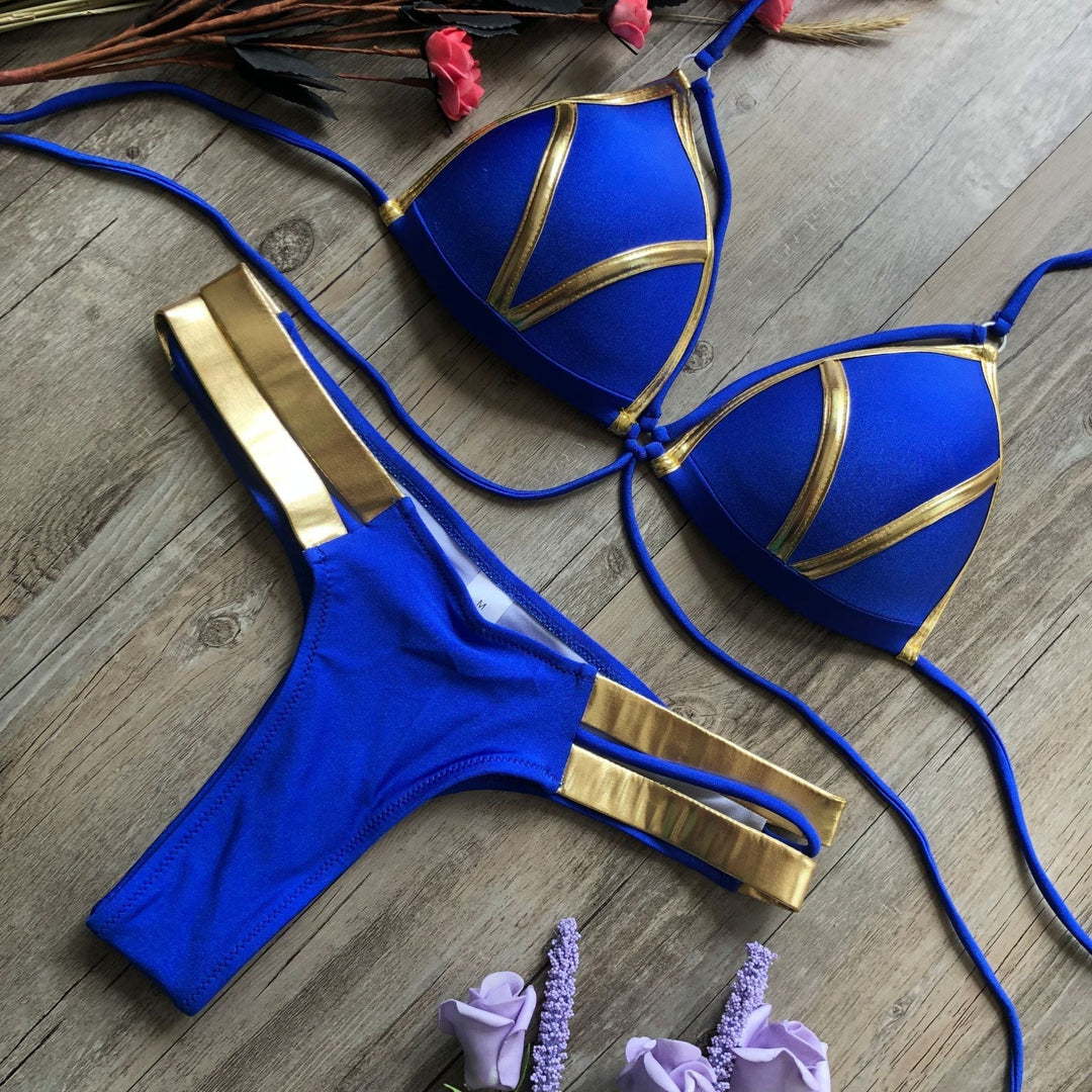 Stylish bikini with bronze sides