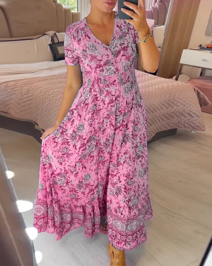 Comfy dress with floral print