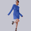 Sophisticated pleated minidress with waist cinching