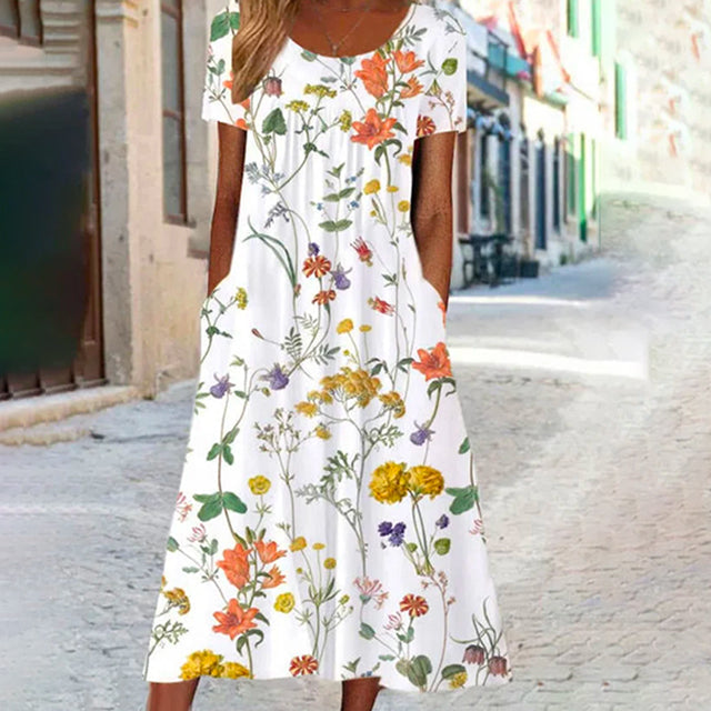 Elegant dress with floral print