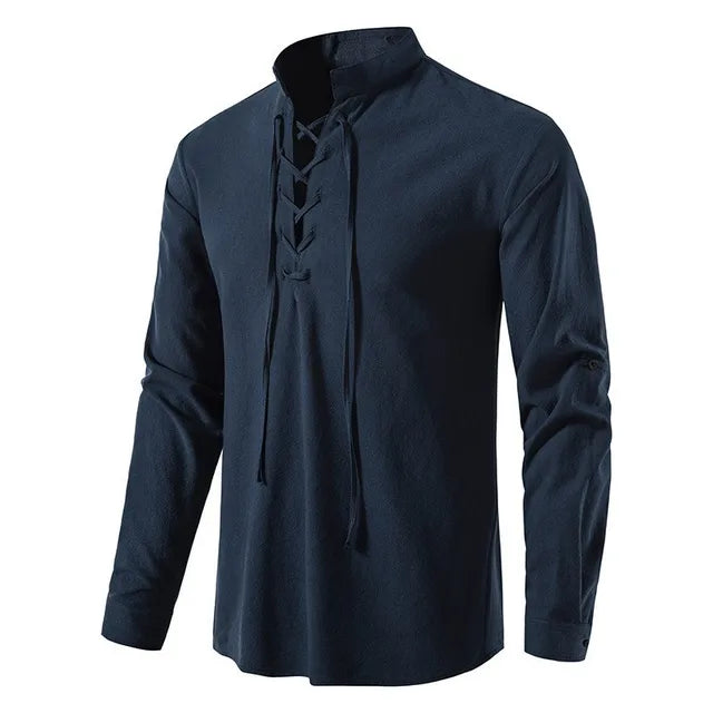 Men's lace-up shirt