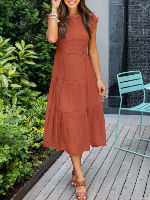 Elegant vintage summer maxi dress for women