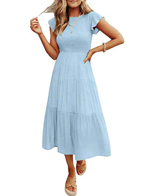 Elegant vintage summer maxi dress for women