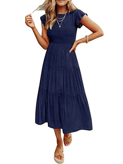 Elegant vintage summer maxi dress for women