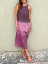 Comfy casual long dress with tie-dye