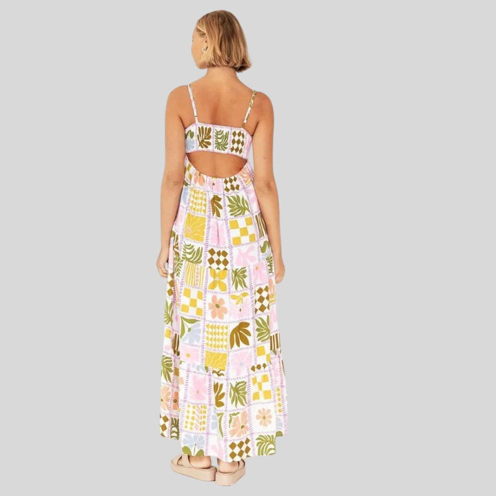 Summer maxi dress with delicate prints