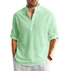 Long-sleeved linen casual shirt for men