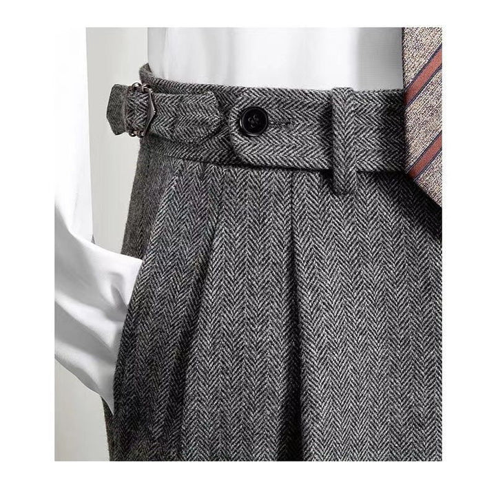 Men's leisure trousers in tweed