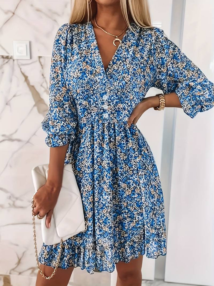 Ditsy Dress With Floral Print