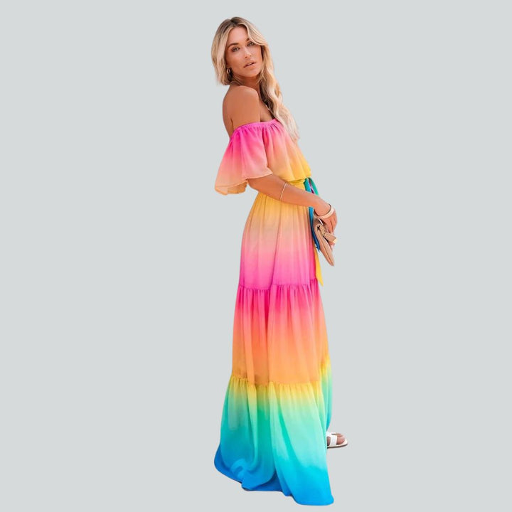 Long dress with ruffles