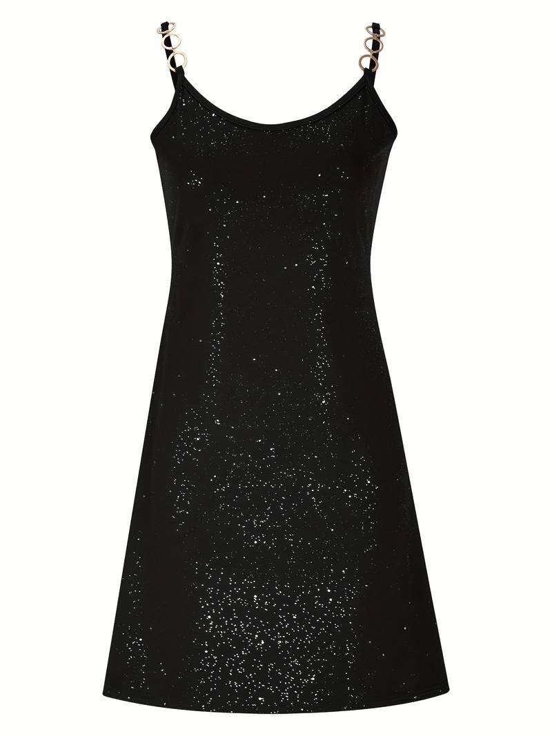 Ring strap glitter dress