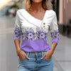 Stylish long sleeve blouse with floral print for women