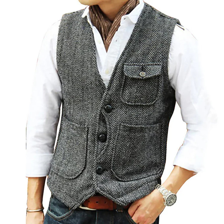 Men's suit cashmere single-breasted waistcoat