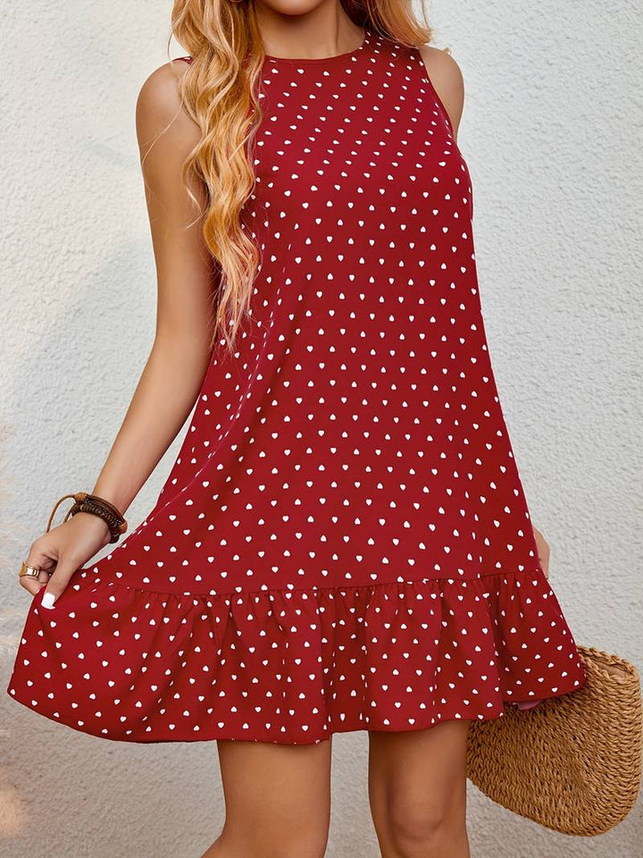 Dotted dress with ruffles