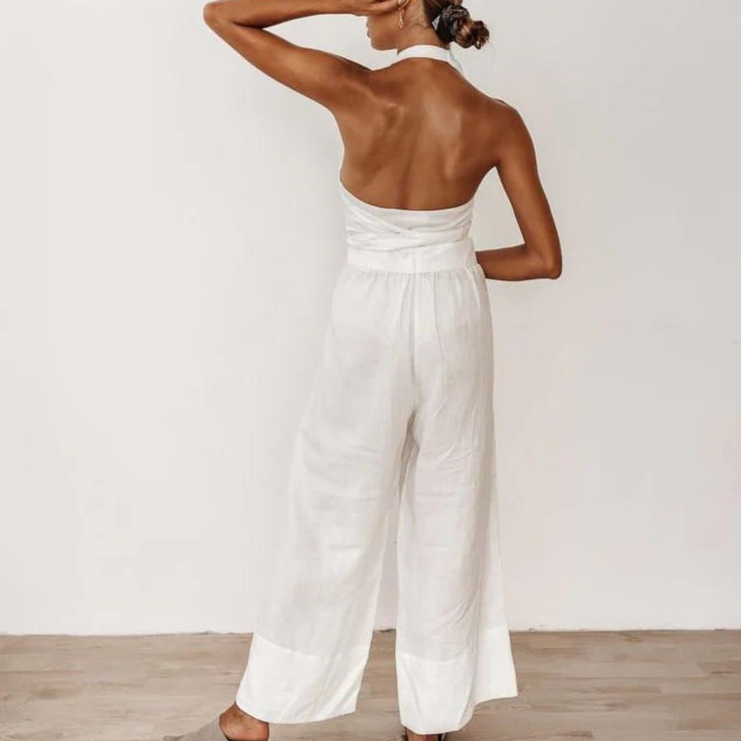 Flowing wide trousers with matching tank top