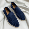 Vintage Men's Leather Loafers – Premium Slip-On Shoes with Hand-Stitched Seams