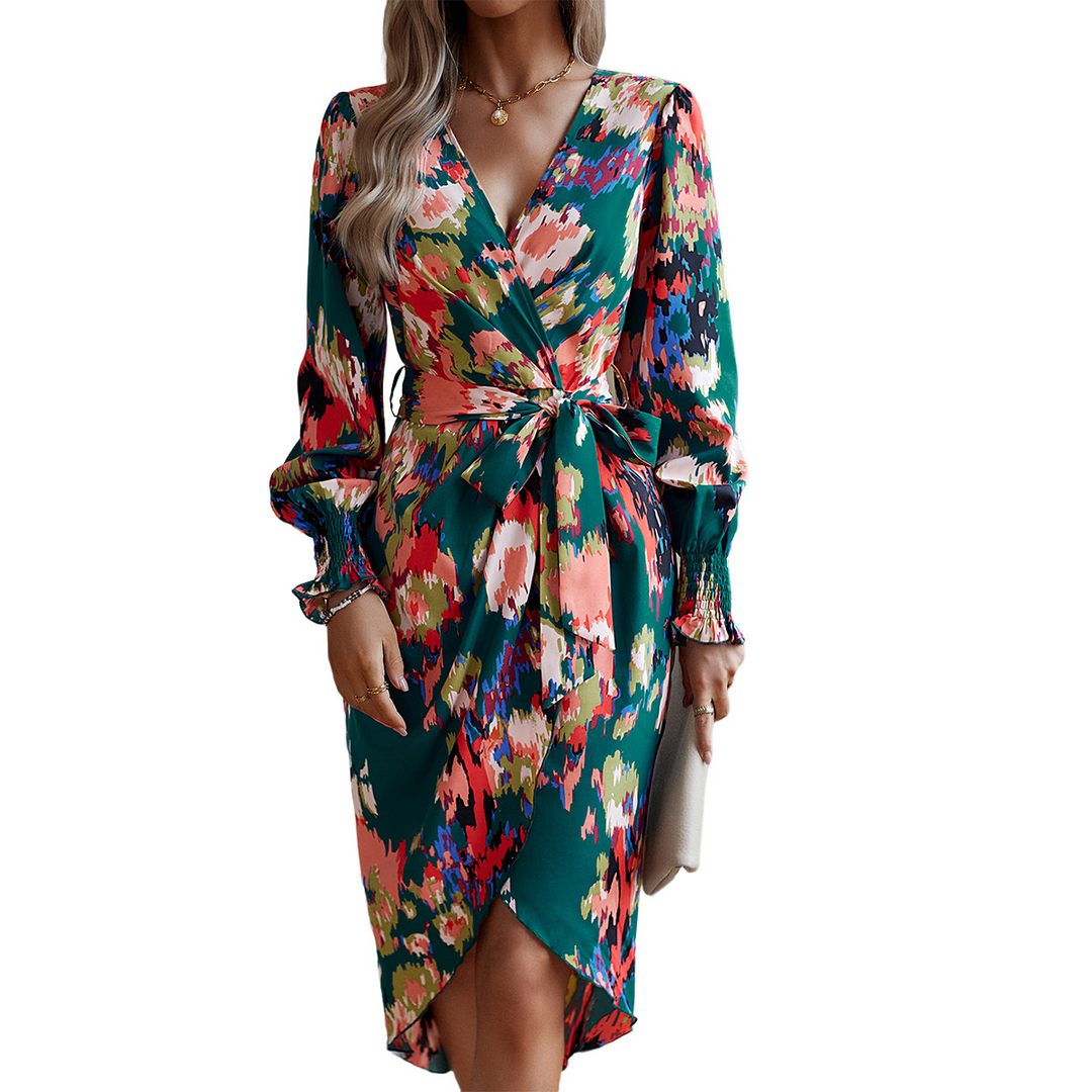 Colour Burst wrap dress