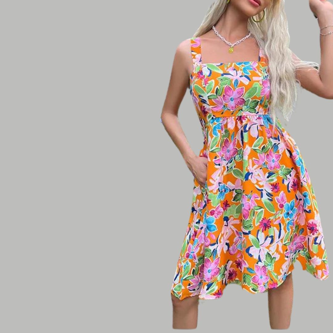 Sundress with floral print