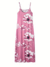 Slim-fit maxi dress with floral print