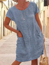 Round neck pocket dress