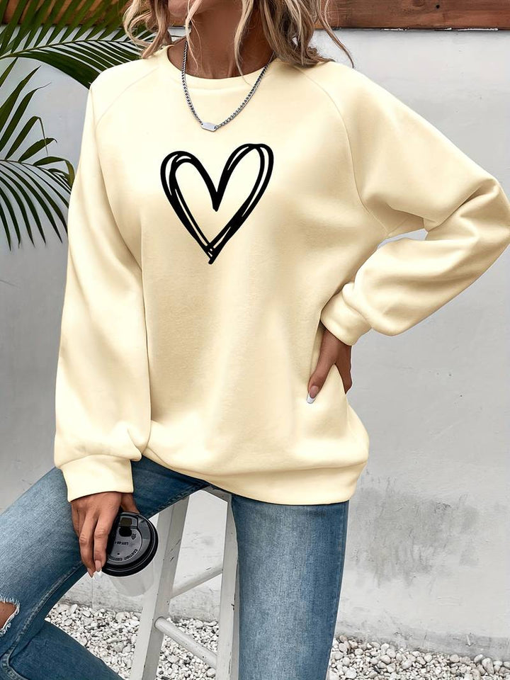 Jumper with heart print