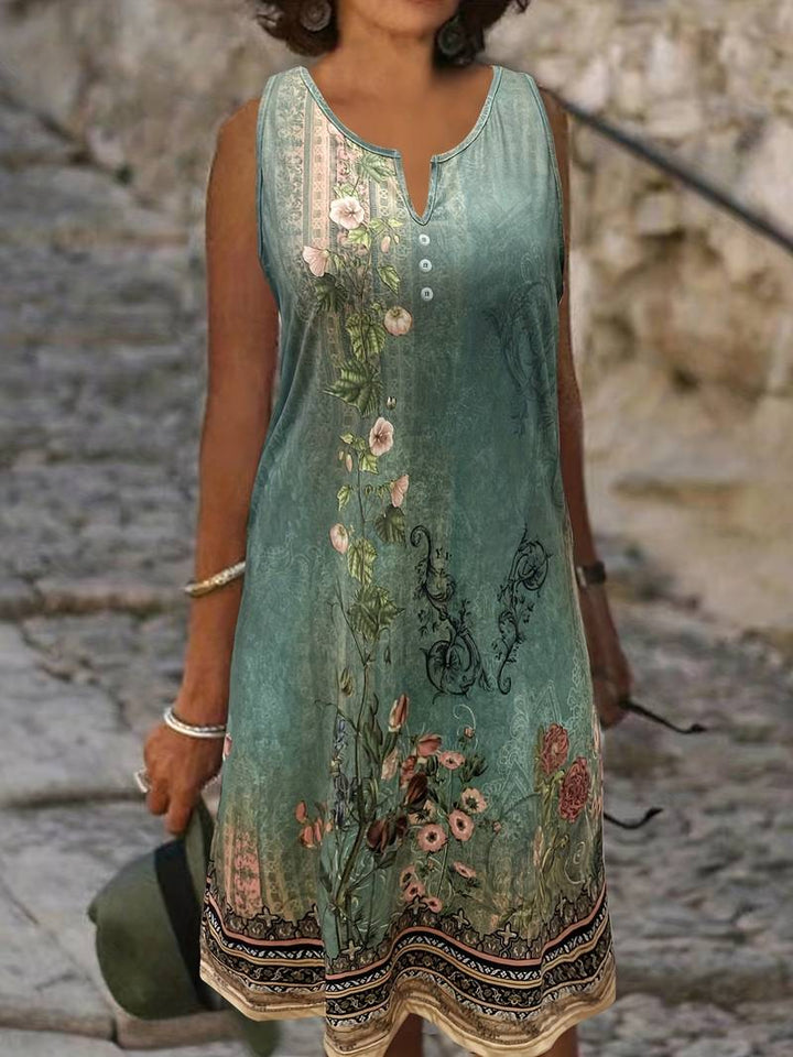 Casual floral tank dress