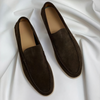 Vintage Men's Leather Loafers – Premium Slip-On Shoes with Hand-Stitched Seams