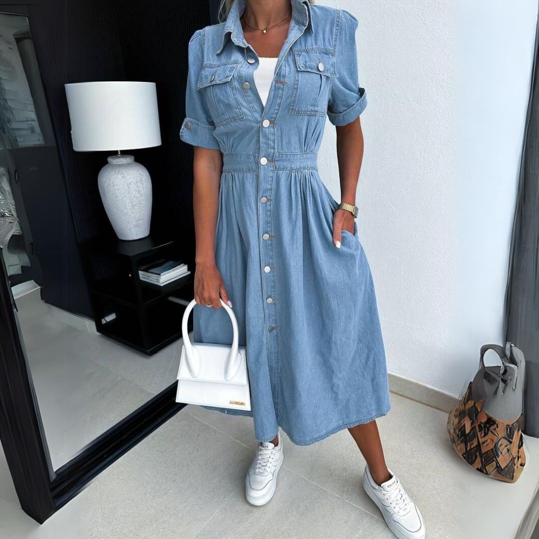 Trendy denim dress for women