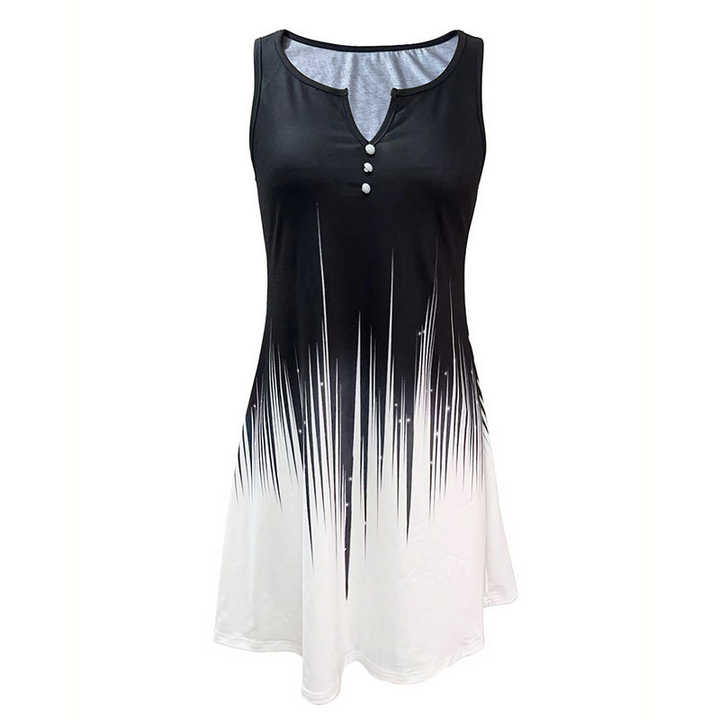 Black and white dress with colour gradient