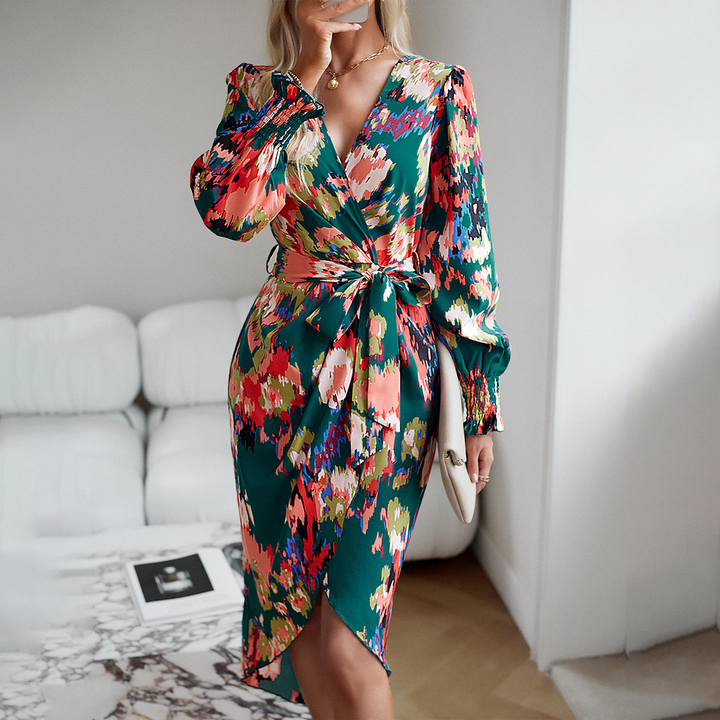 Colour Burst wrap dress