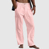 Linen beach trousers for men, loose fit