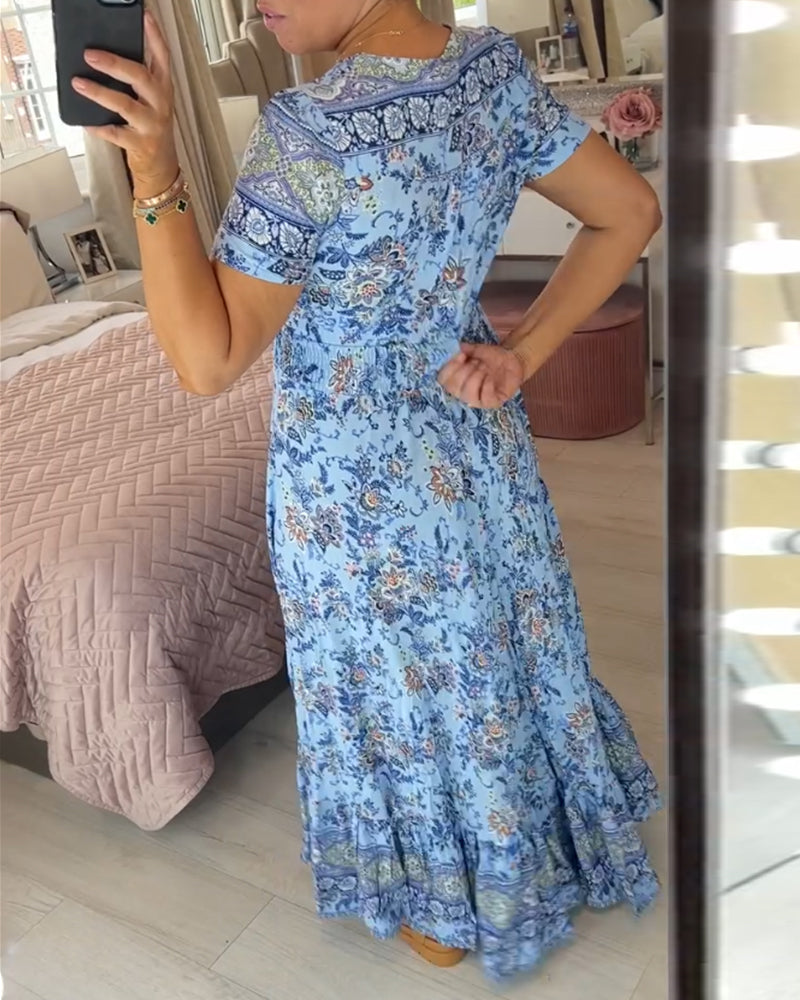 Casual boho floral dress