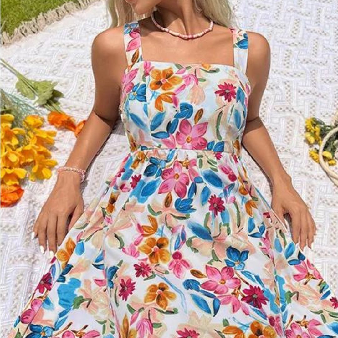 Sundress with floral print