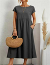 Casual, loose summer dress with pockets