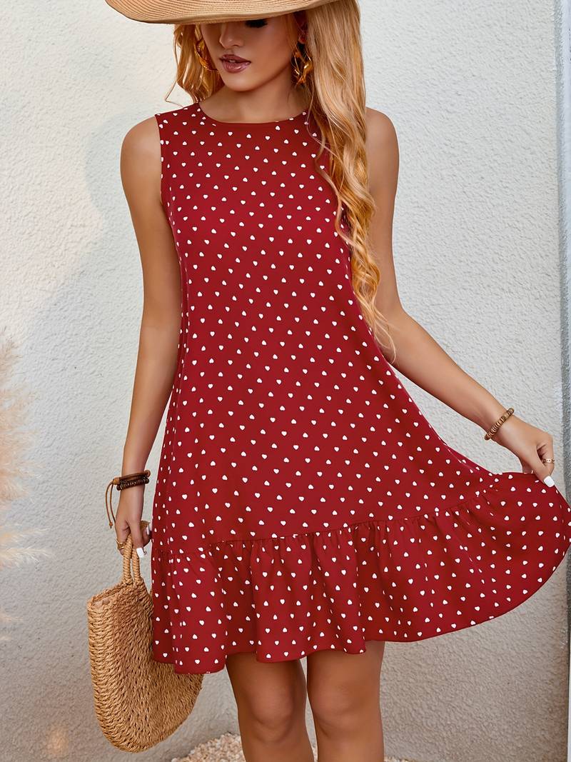 Dotted dress with ruffles