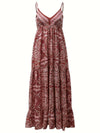 Bohemian-style maxi dress with ethnic print