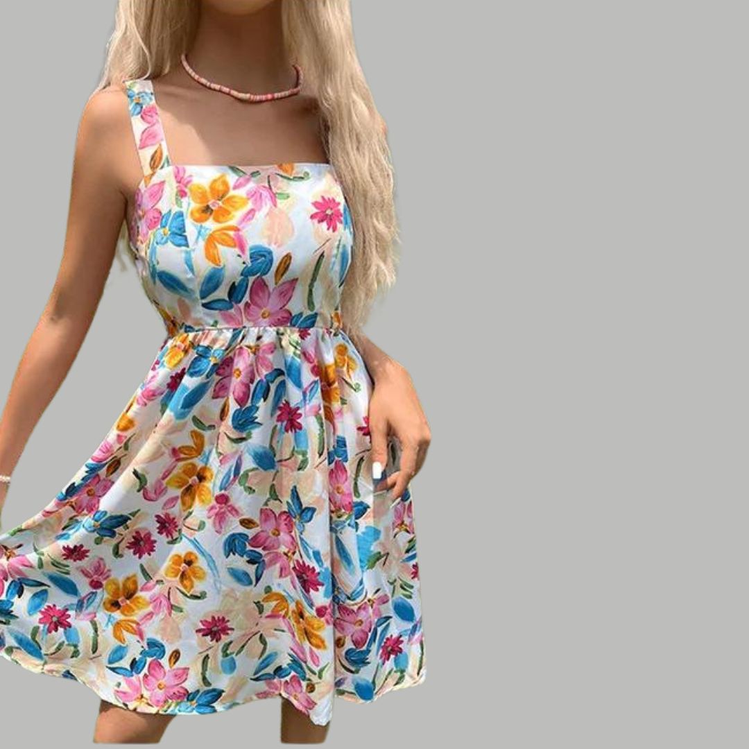 Sundress with floral print