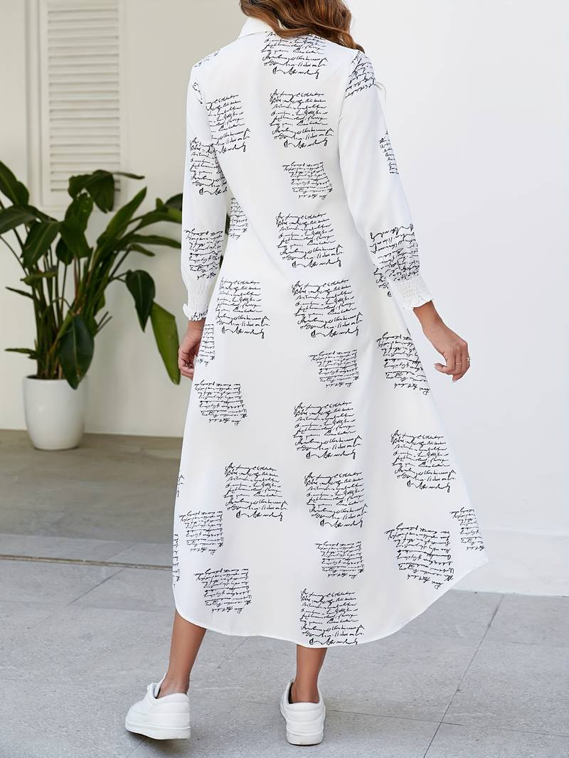 Maxi dress with letter print