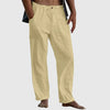 Linen beach trousers for men, loose fit