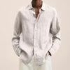 Long-sleeved linen shirts for men