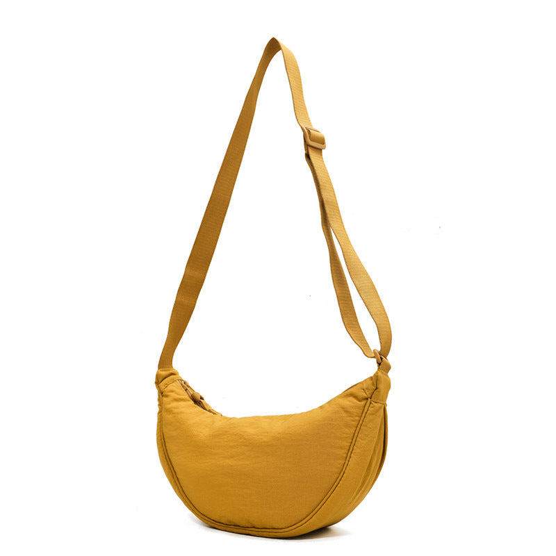 Crescent-shaped bag