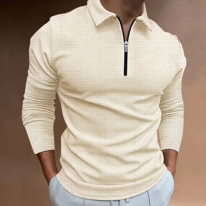 Men's T-shirt new zip long sleeve