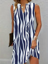 Abstract dress with ribbed print