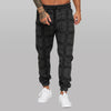 Checkered striped drawstring trousers for men