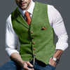 Sleeveless men's waistcoat with classic turn-up sleeves