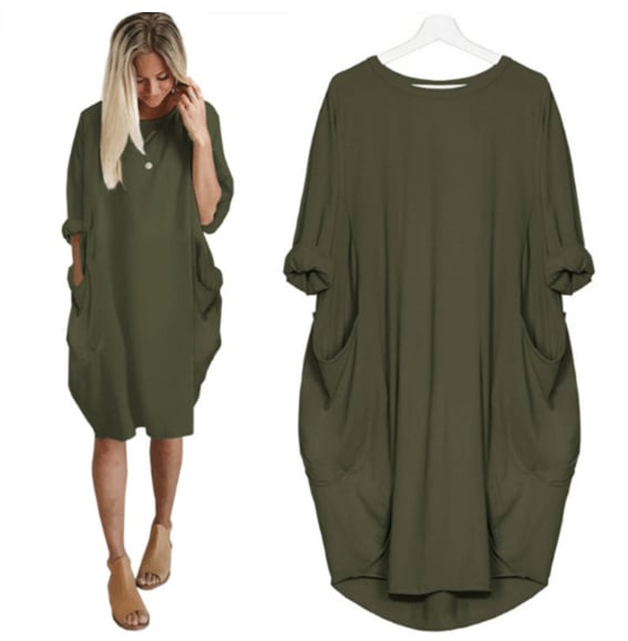 Comfy Casual loose pocket dress