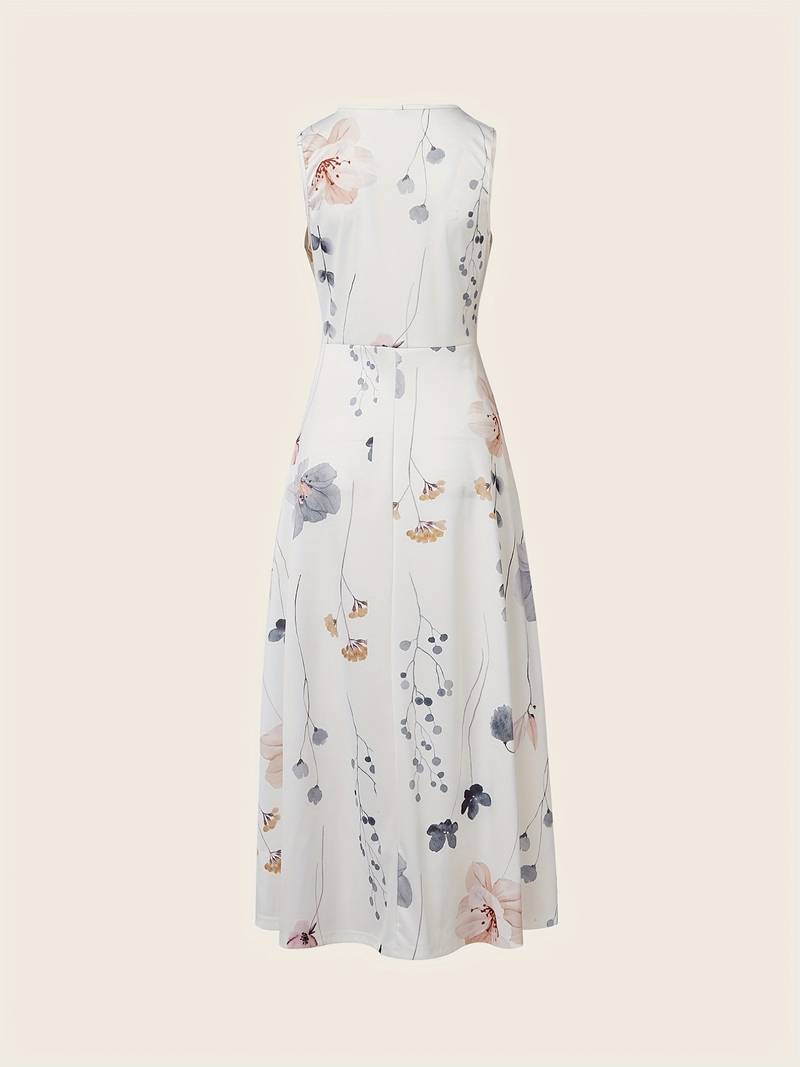 Long dress with floral print