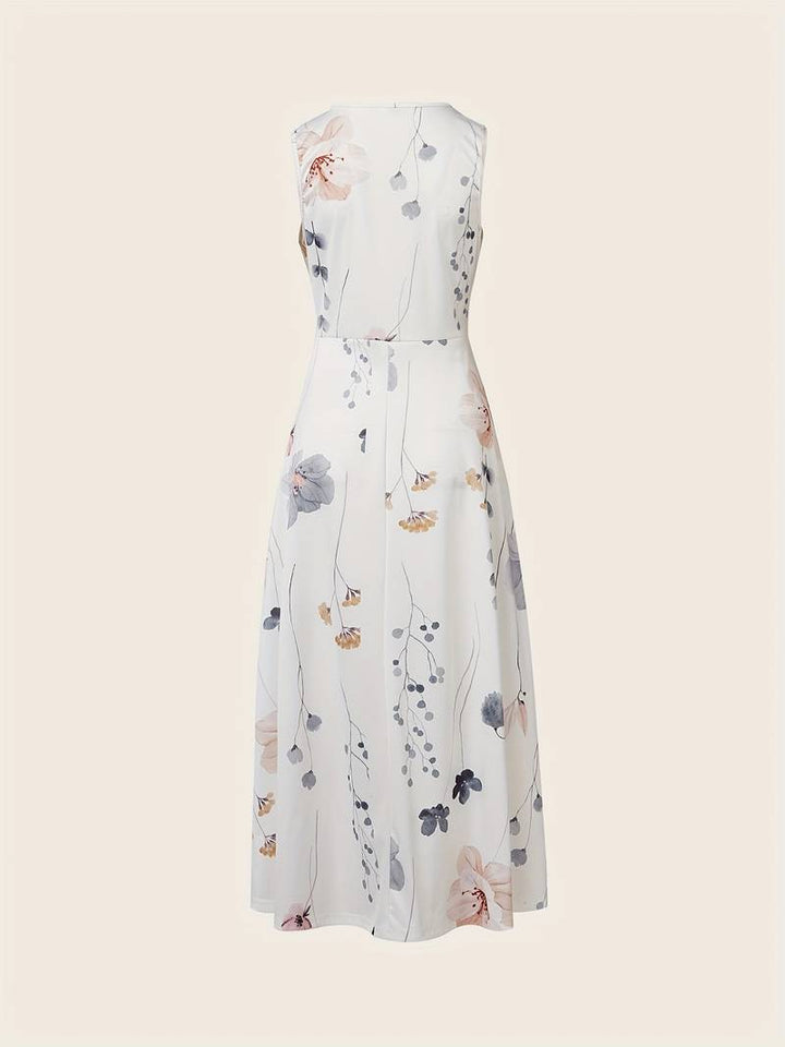 Long dress with floral print