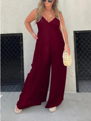 Elegant Jumpsuit with V-neck