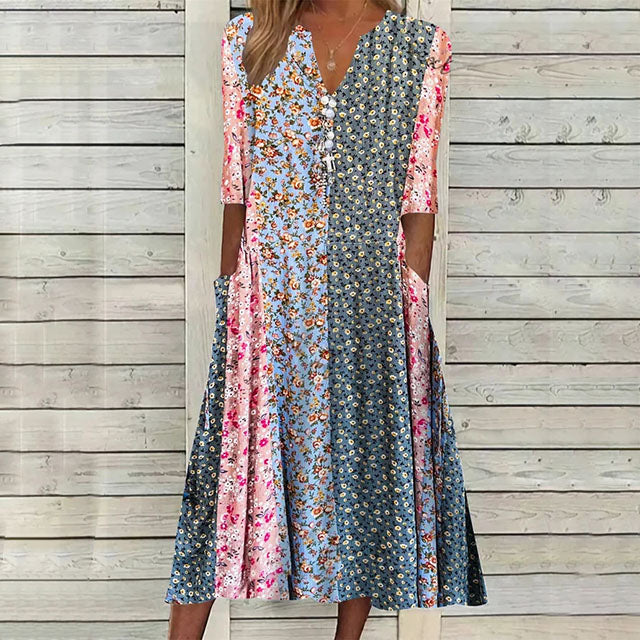 Casual dress with floral print